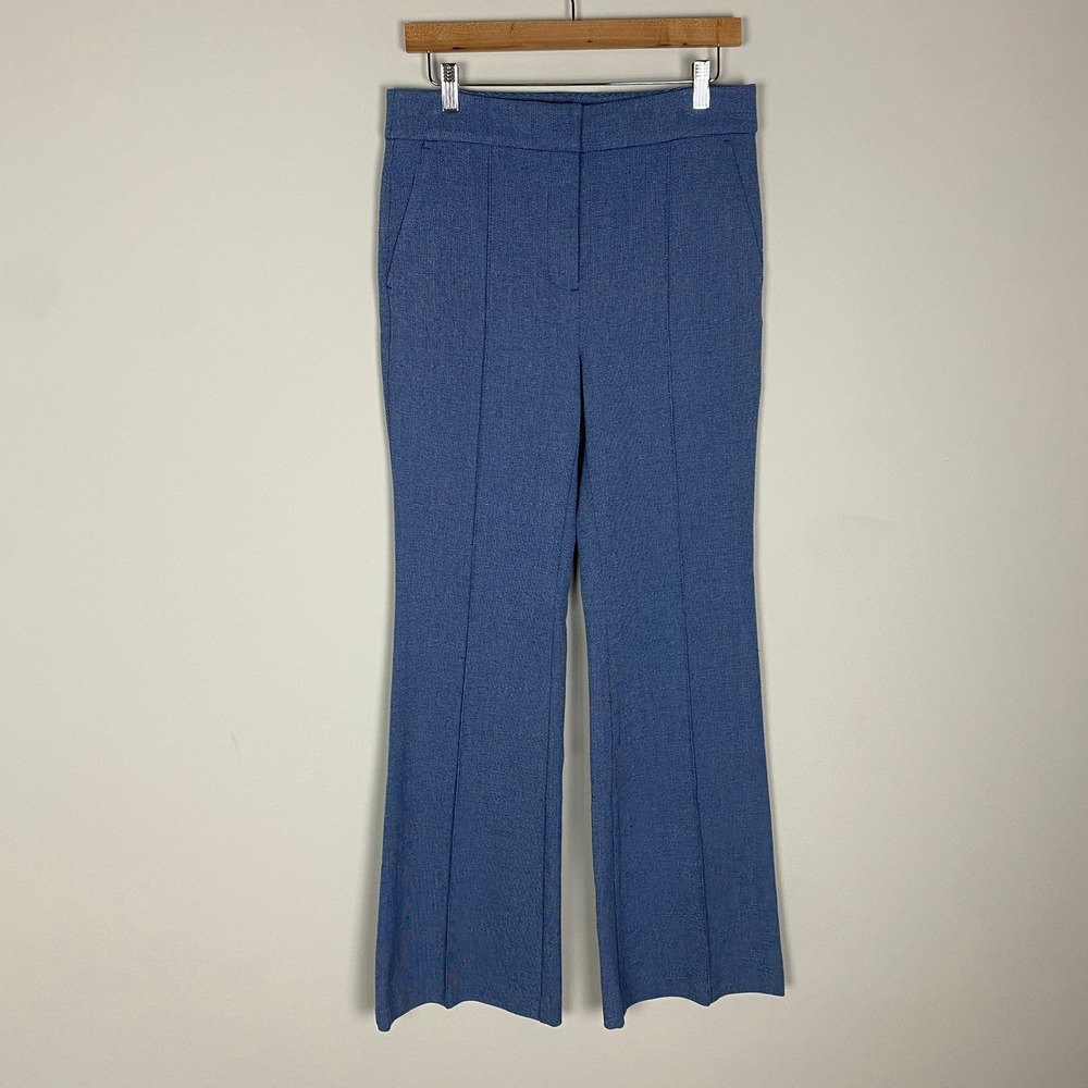 LOFT Versa Ponte Deluxe Flare Pants Textured Dress Womens Career Trousers